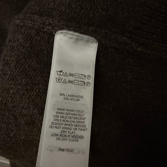 Lachlan lambs wool Men's Dark Brown Zip-Up Sweater - Picture 3 of 7